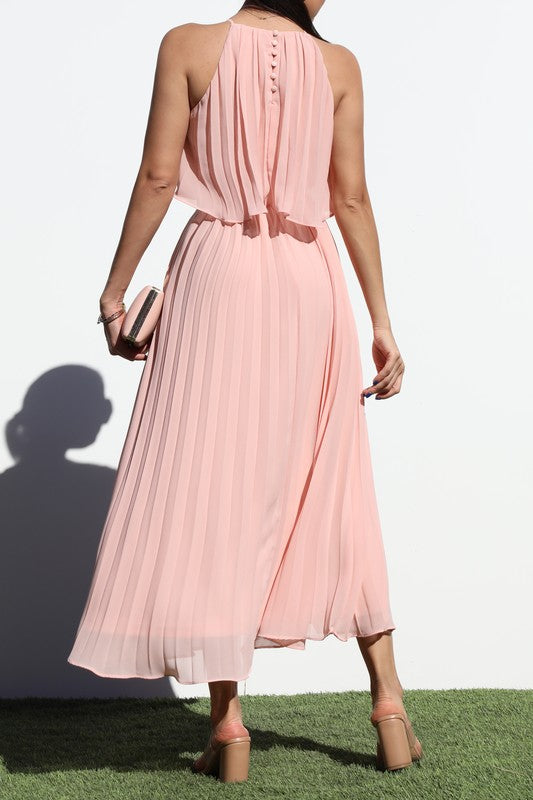 Vestido midi pink