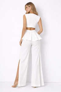 Jumpsuit blanco con cut out