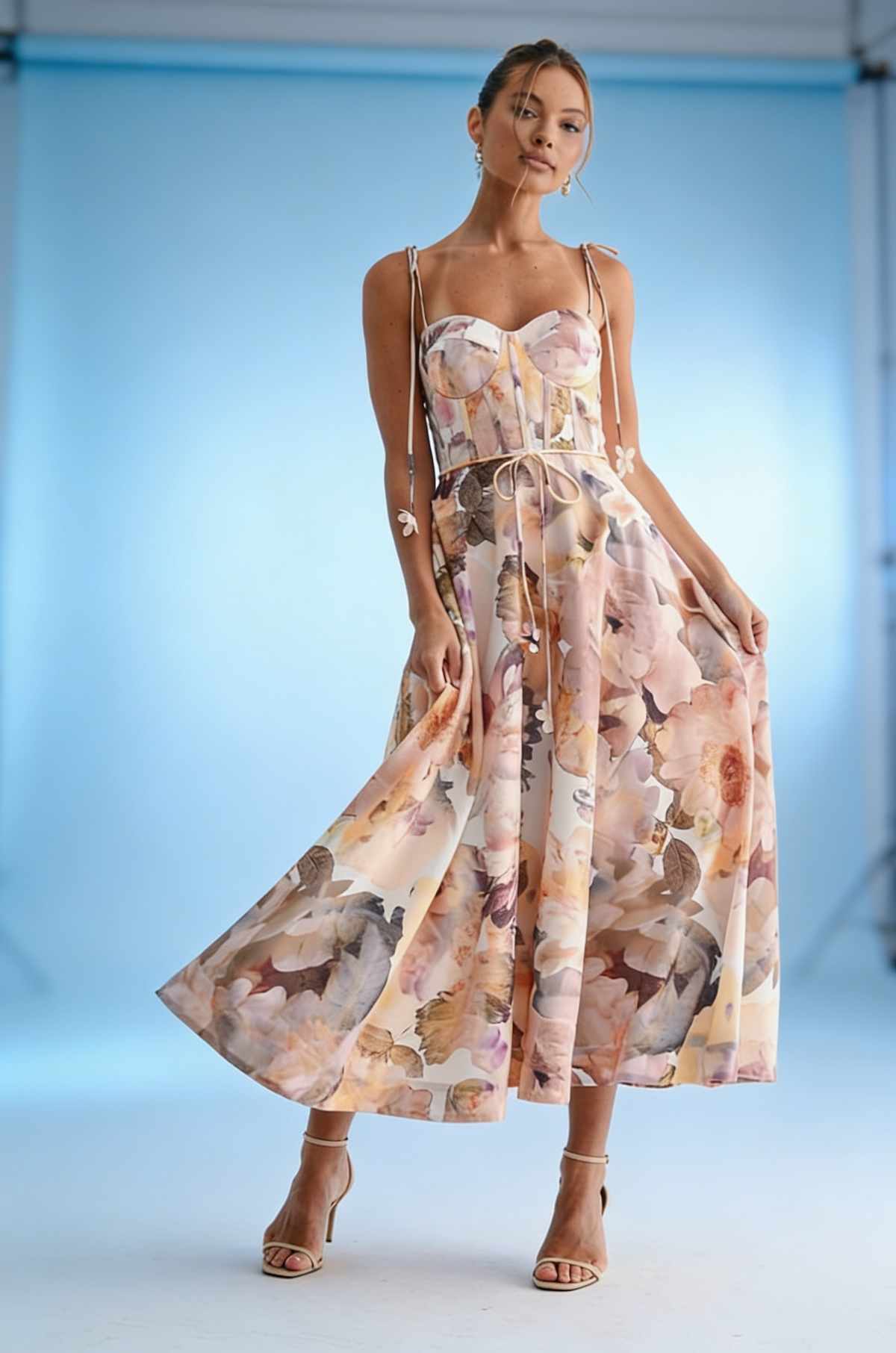 Vestido bustier cream