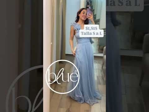 Vestido maxi un hombro ruffled Cielo