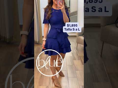 Vestido corto moño Azul