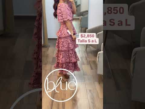 Vestido midi con olanes y manga corta Rosa