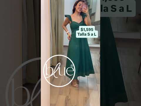 Vestido midi verde con escote corazón