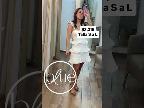 Vestido corto manga ruffled blanco