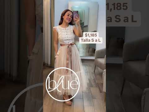Vestido midi encaje blanco/nude