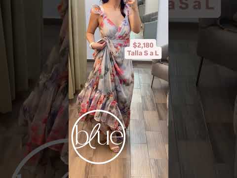 Vestido Maxi Blue Floral