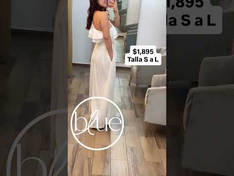 Jumpsuit un hombro plisado BLANCO