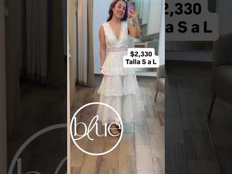 Vestido midi blanco con olanes