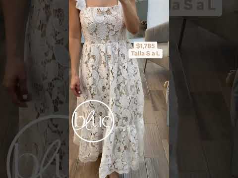 Vestido midi con manga ondulada