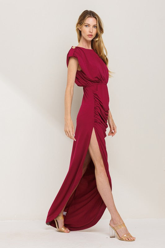 Vestido Maxi cadena en espalda MAGENTA